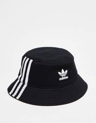 adidas Originals – Anglerhut in Schwarz mit drei 